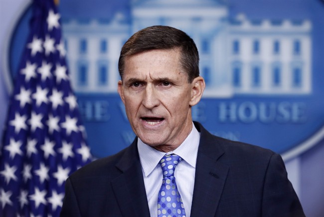 In this Feb. 1, 2017, file photo, National Security Adviser Michael Flynn speaks during the daily news briefing at the White House, in Washington. Flynn resigned as President Donald Trump’s national security advisor on Feb. 13, 2017.