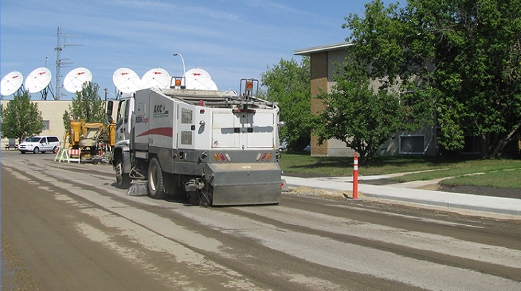 Edmonton starts street sweeping program.