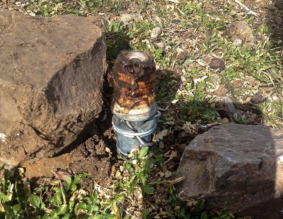 This Thursday, March 16, 2017 photo released by the Bannock County Sheriff's Office shows a cyanide device in Pocatello, Idaho. 