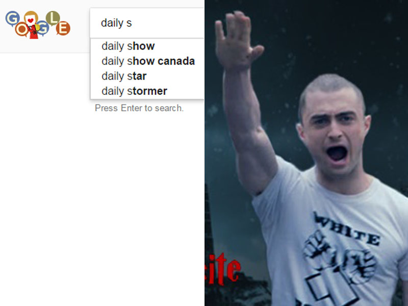 Daily ... stretch? Daily snooze? Or how about a hair-raising neo-Nazi site?.