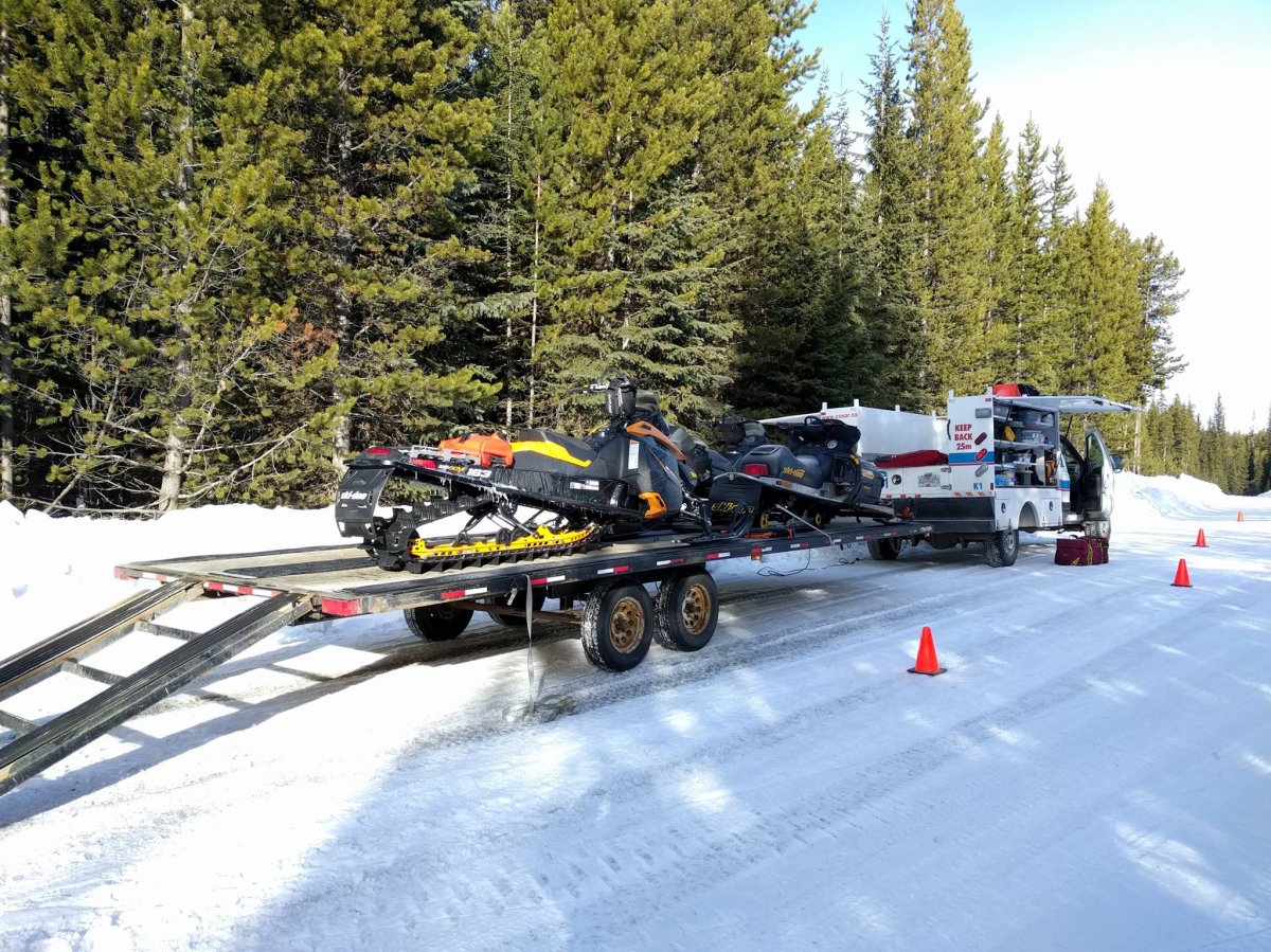 Snowmobiler rescued near Pennask Summit - image