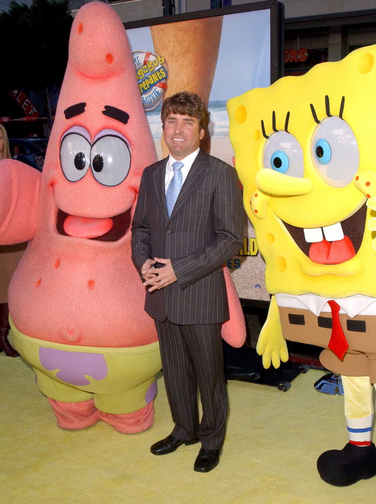 Patrick Star, Stephen Hillenburg and SpongeBob SquarePants attend the Paramount Pictures world premiere of "The SpongeBob SquarePants Movie" held at The Graumann's Chinese Theatre in Hollywood, Calif. on Nov. 14, 2004. 