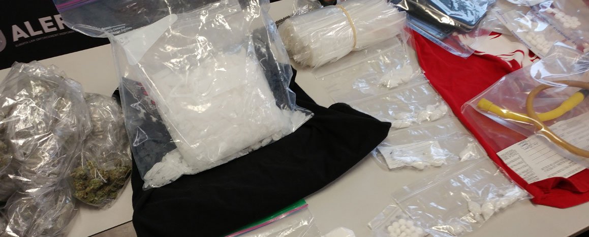 Drugs seized by police and ALERT.