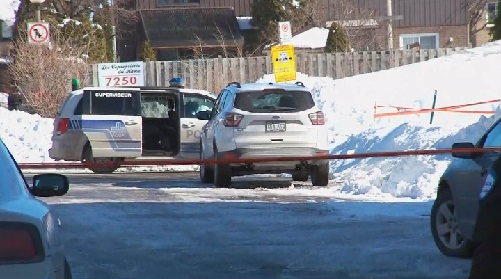 Montreal police are investigating after the body of a man, bearing "signs of violence," was discovered in a parking lot at the corner of M.B. Jodoin Avenue and des Galeries d'Anjou Boulevard Saturday, March 18, 2017.