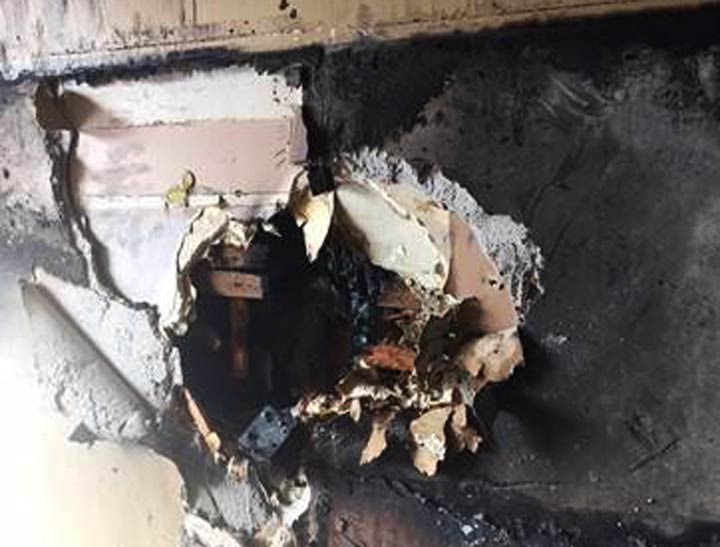 Blaze in kitchen put out by members of the Saskatoon Fire Department Tuesday.