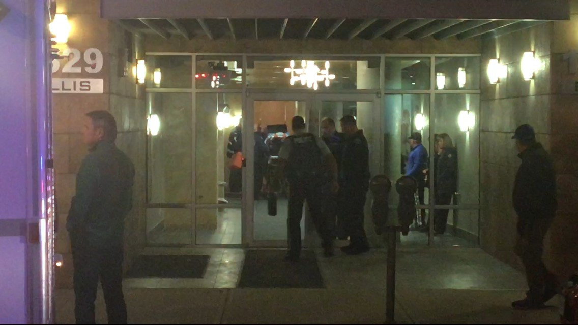 Paramedics leaving without a patient from 1329 Ellis Street.