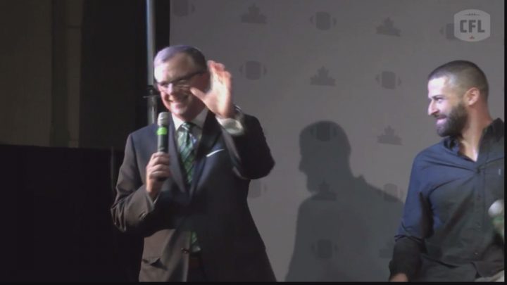 Saskatchewan Premier Brad Wall was greeted with a mixed reaction on Thursday at CFL Week, one day after delivering the provincial budget.