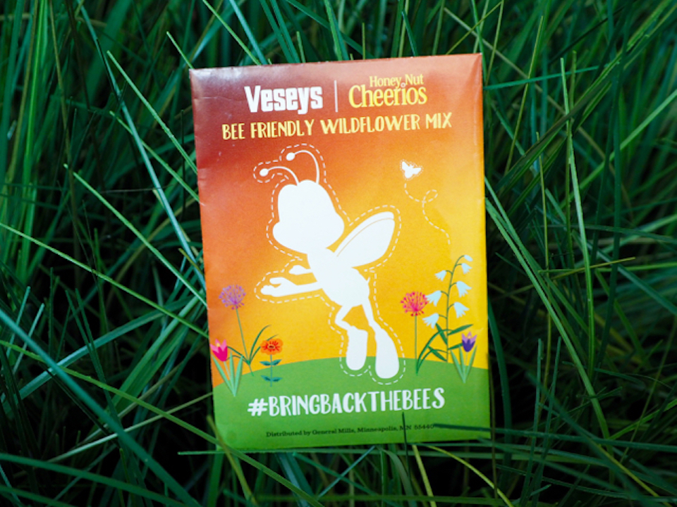 Cheerios' free wildflower seed packs.