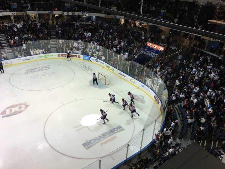 Tyler Wong sends Hurricanes fans to their feet after opening the scoring in the first period. 