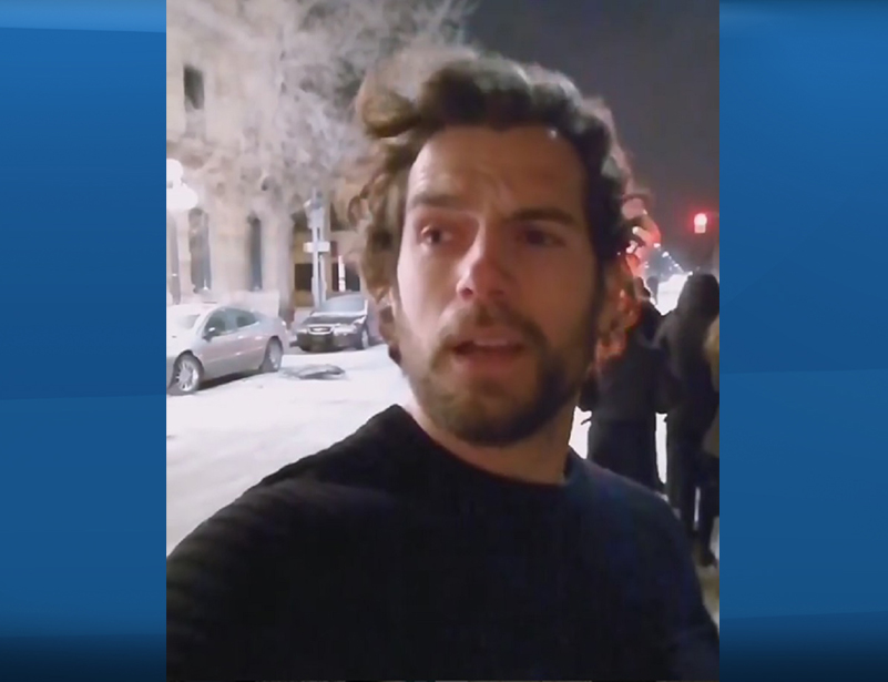 A still taken from a video posted by Henry Cavill to his Instagram account. 