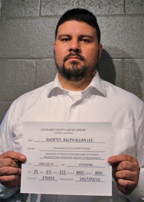 This undated photo provided by the Cleveland County Sheriff's Office in Norman Okla., shows Ralph Shortey. 