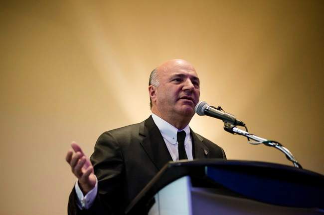 Conservative leadership candidate, Kevin O'Leary, speaks to members and supporters at a meet and greet in Burlington, Ont., on Sunday, March 5, 2017.
