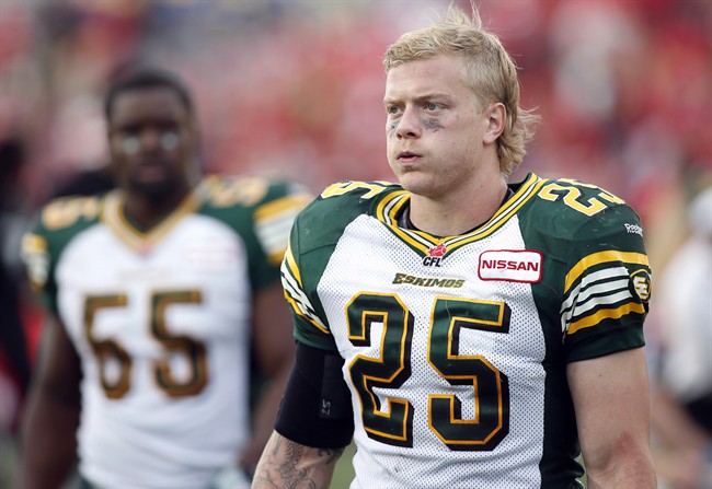 The Winnipeg Blue Bombers signed veteran Canadian fullback Mike Miller, seen here in 2013, on Friday.