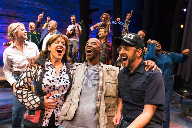 The cast from Come From Away scored critical raves in its official Broadway debut.