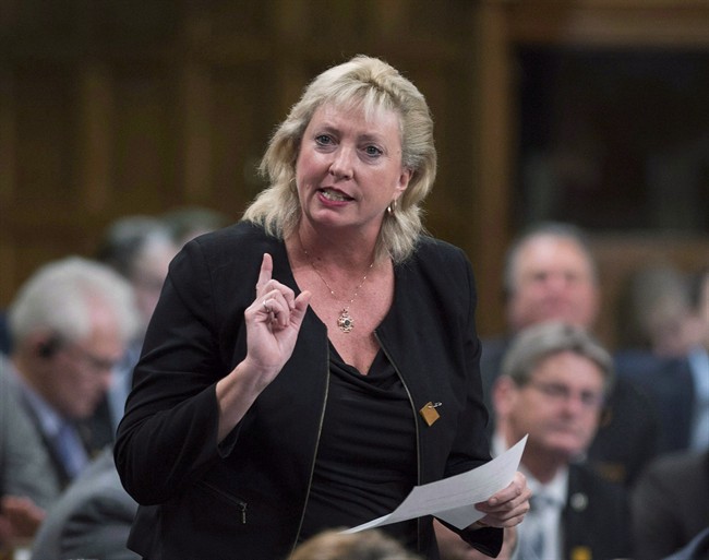 Conservative MP Marilyn Gladu asks a question during Question Period in the House of Commons on Parliament Hill, Thursday, Feb. 16, 2017 in Ottawa.