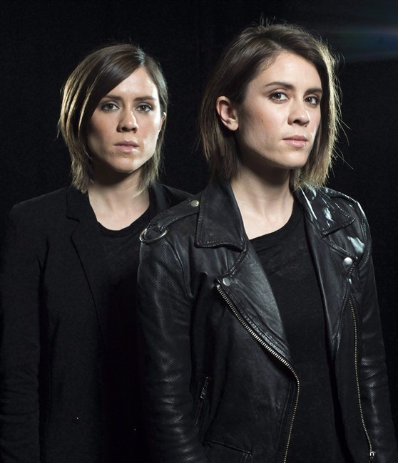 In this May 12, 2016 photo, Sara, left, and Tegan Quin, of the Canadian singing duo Tegan and Sara, pose for a portrait in New York.