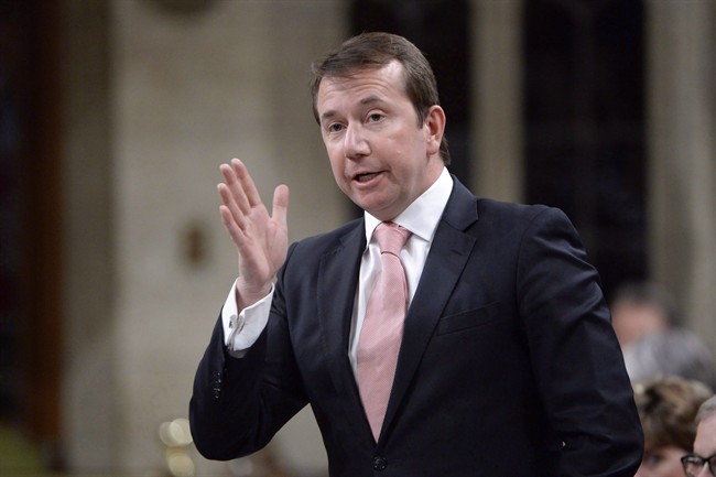Treasury Board President Scott Brison speaks during Question Period in the House of Commons in Ottawa, Monday, Feb.13, 2017.