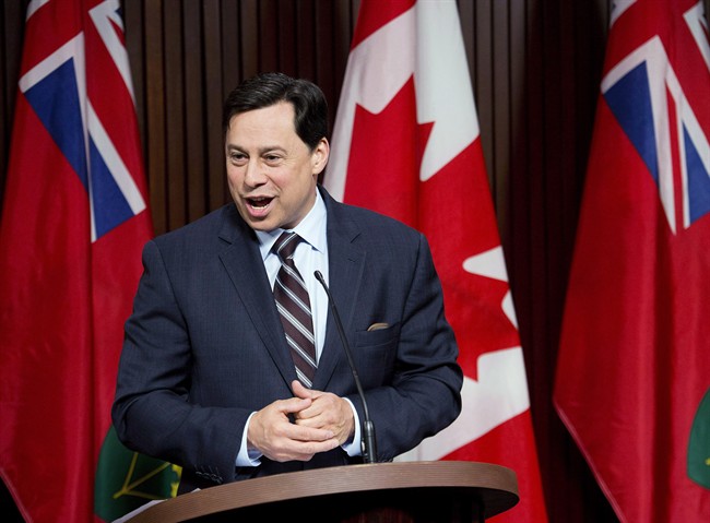 Brad Duguid, responds to questions at Queen's Park in Toronto on Friday, March 28, 2014.