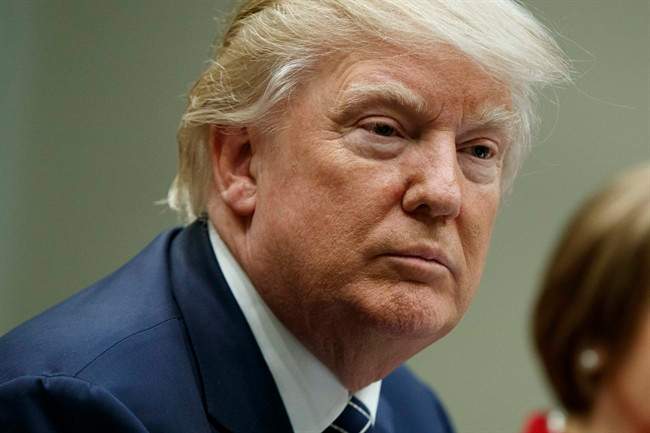 President Donald Trump listens during a meeting in the Roosevelt Room of the White House in Washington, Thursday, March 9, 2017. 