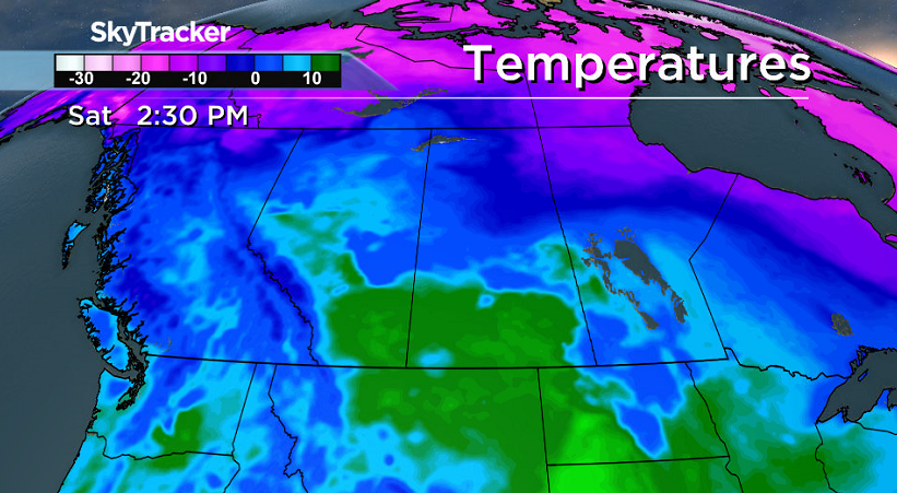 Double digit heat moves into the Saskatoon area on Saturday.