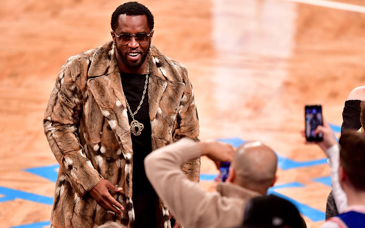 Sean 'Diddy' Combs attends New York Knicks Vs. Brooklyn Nets game at Barclays Center on March 12, 2017 in New York City.