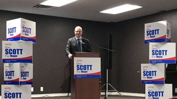 Don Scott announced he was running for mayor of the Regional Municipality of Wood Buffalo on March 6, 2017.