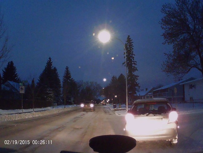 Dash camera still of the suspect vehicle in a "vicious road rage incident" in southeast Edmonton Tuesday, March 7, 2017. 