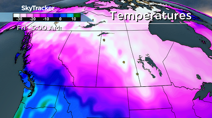 Temperatures will drop toward the -30s Friday morning with wind chills approaching the -40 extreme cold warning criteria threshold.