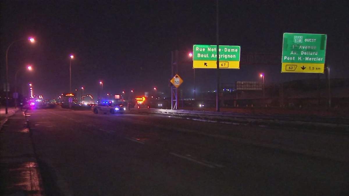 Fatal accident caused closures Monday morning on highway 720 west of the Turcot Interchange. March 20, 2017.