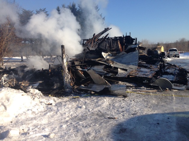 Fire destroyed rural home in December 2016 near Nackawic .