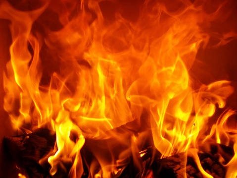 Close Up Of Flames.