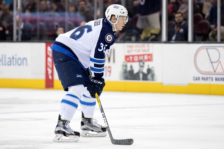 Nelson Nogier, defenceman for the AHL's Manitoba Moose, has been called up to the Winnipeg Jets.