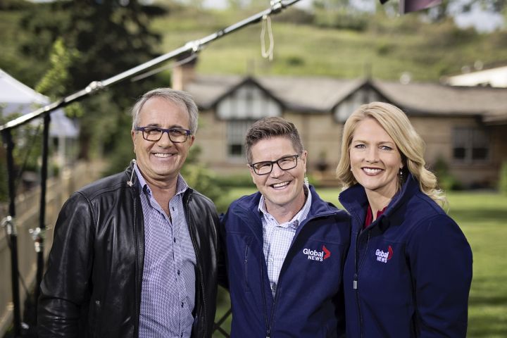 Paul Dunphy, Gord Gillies and Linda Olsen during a break from Our YYC: On the Road.