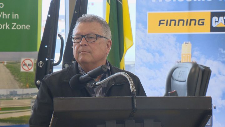 Public Safety Minister Ralph Goodale announces funding for Saskatchewan highways on March 31. 