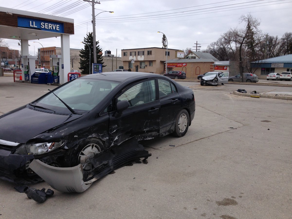 A car crash closed down both lanes of St. Anne's Road near Oustic Avenue Friday afternoon. 