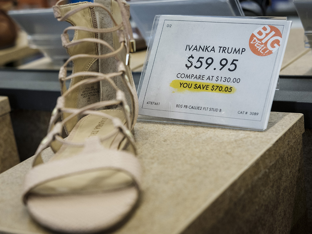 Online fashion resale site thredUp reports a 223 per cent increase in Ivanka Trump merchandise, indicating that women are looking to unload their goods. 