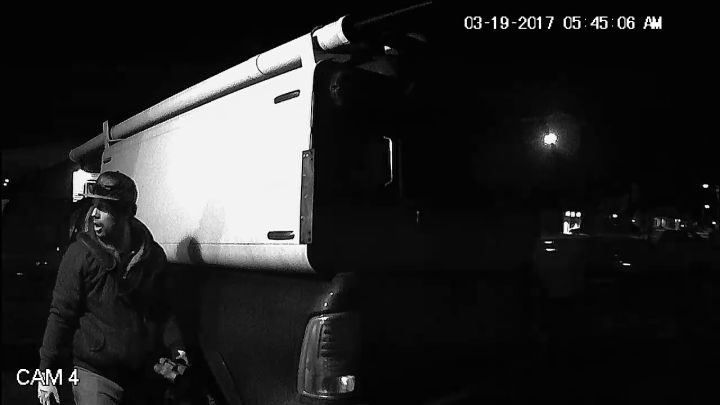 RCMP released this photo of a suspect in 13 vehicle break-ins in Langdon, Alta. that happened March 19, 2017.