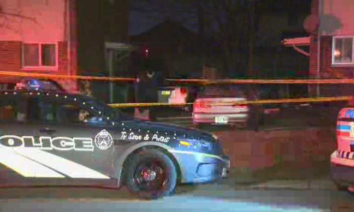 Police investigate a shooting in North York on March 23, 2017.