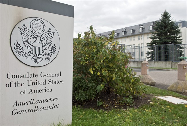 This 2013 file photo shows the US Consulate General in Frankfurt, Germany. WikiLeaks on Tuesday, March 7, 2017 published thousands of documents purportedly taken from the Central Intelligence Agency’s Center for Cyber Intelligence.
