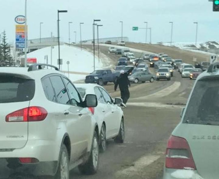 A man with a firearm was seen at the intersection of 137 Avenue and 50 Street Monday, March 13, 2017.