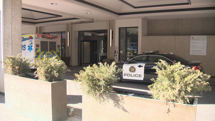 Calgary police officers were called to a hotel in the 100-block of 9 Avenue S.E. on March 26, 2017 after hotel staff called 911 after discovering a body in one of the rooms.