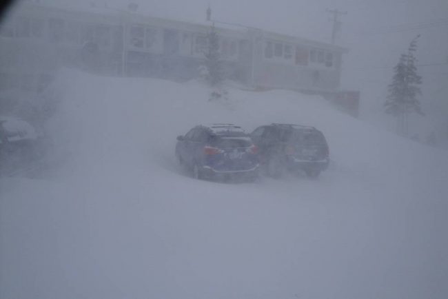 Snow storm image from Churchill, Manitoba.