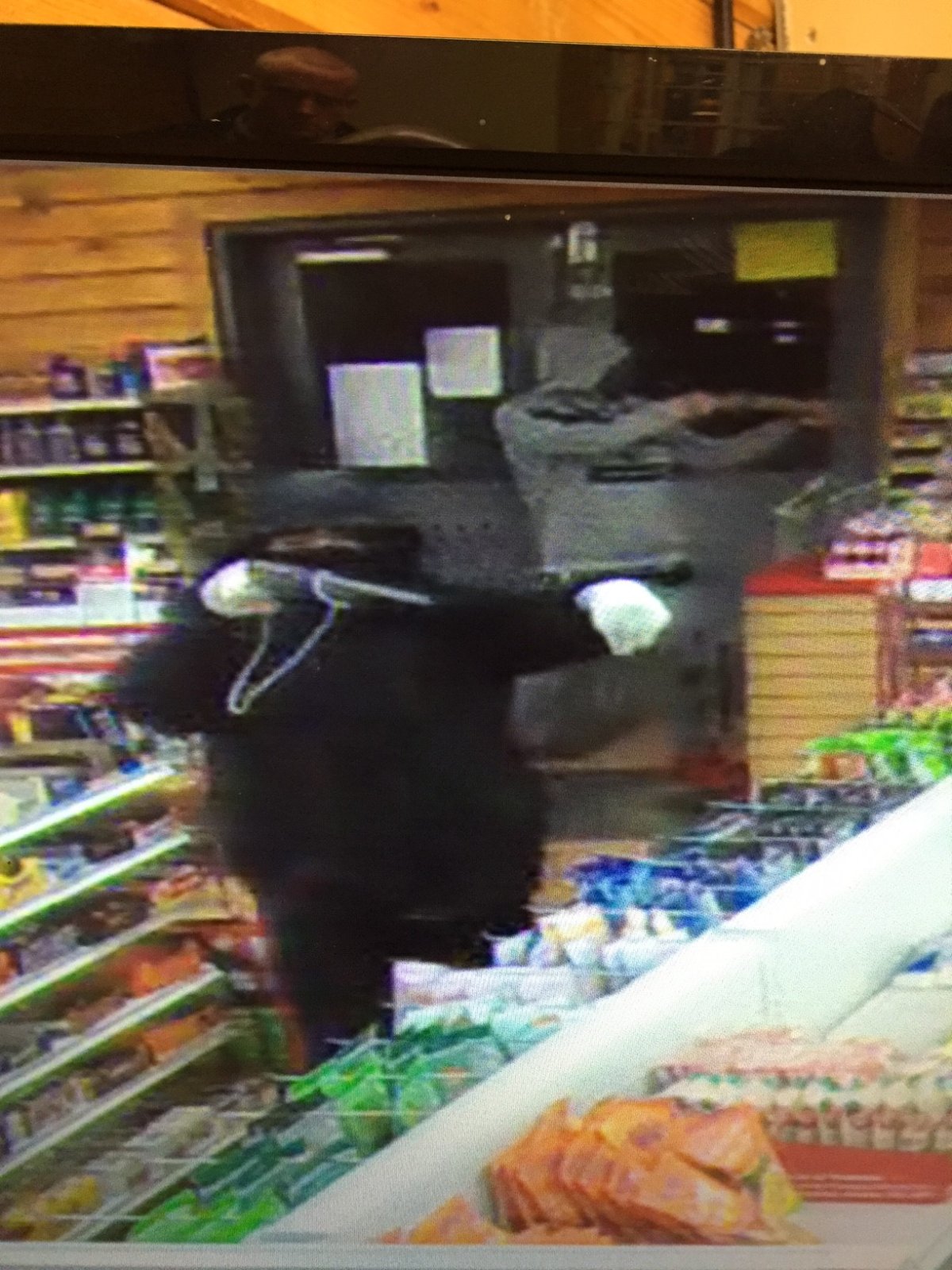 Surveillance video still photo of the two suspects who robbed a gas station in Maskwacis, Alta. on Wednesday, March 15, 2017.