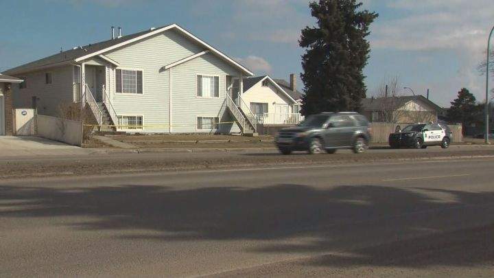 Several police vehicles were seen by a home taped off by officers at 66 Street and 133 Avenue Monday afternoon.