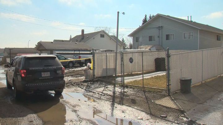 Several police vehicles were seen by a home taped off by officers at 66 Street and 133 Avenue Monday afternoon.