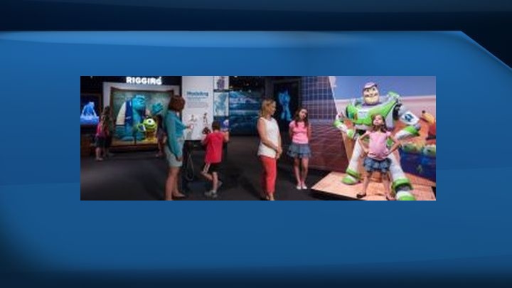 "The Science Behind Pixar" opens in Edmonton on July 1, 2017. The exhibit features characters from Disney Pixar movies, and allows visitors to experience the art, science, computer science and math that Pixar uses when making their films.
