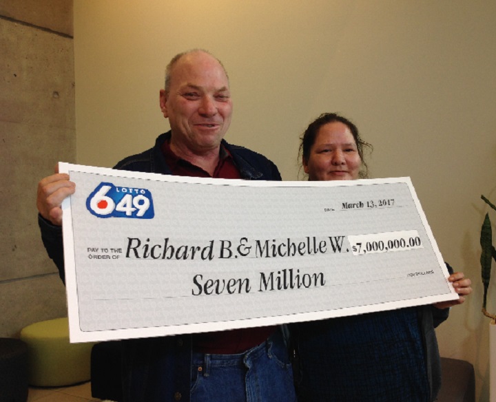 Langley couple Richard B. and Michelle W. won $7 million in the 6/49 lotto.