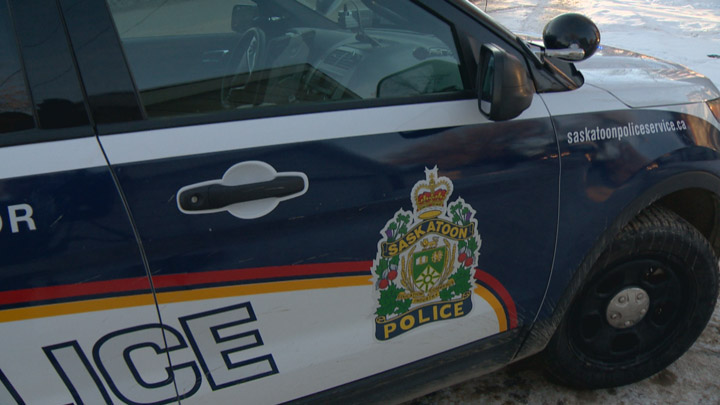 Saskatoon Police Service cruiser door.