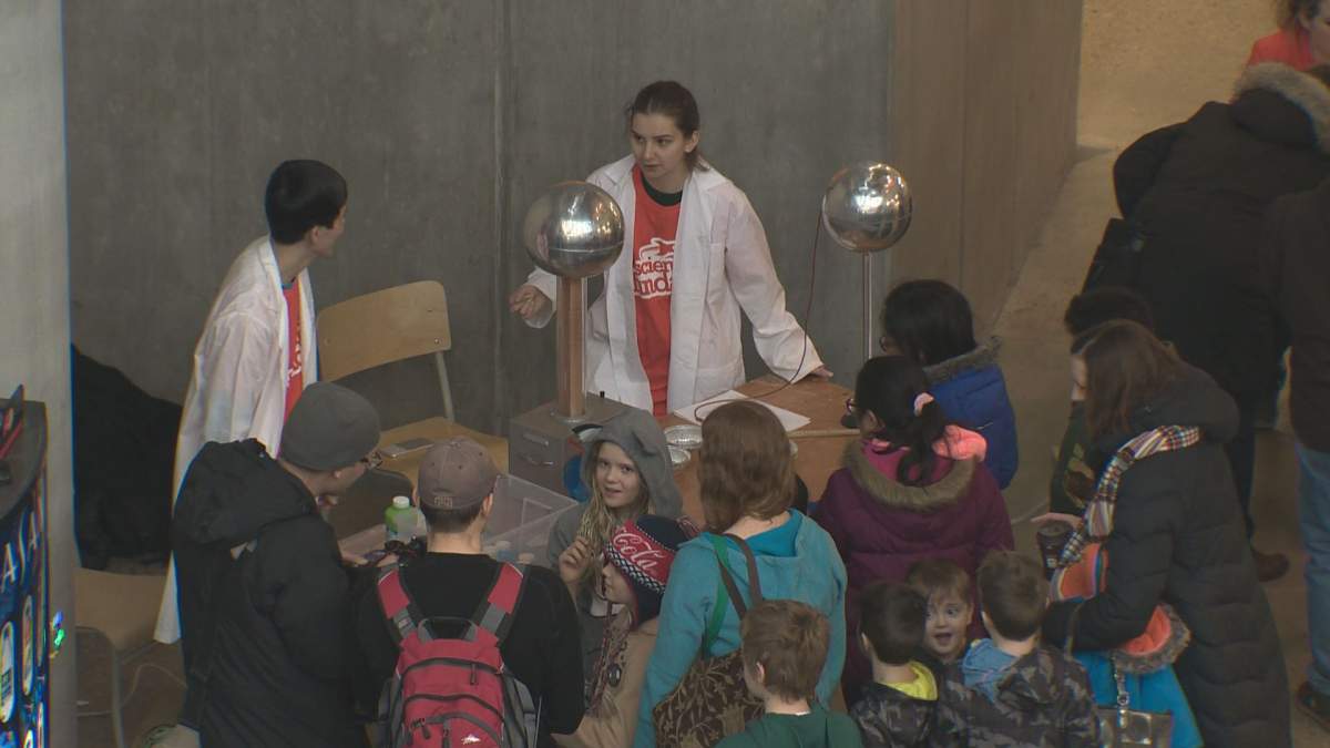 Science fun day at the University of Alberta.