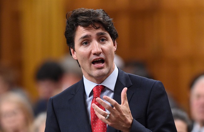 Prime Minister Justin Trudeau responds to a question during question period in the House of Commons on Parliament Hill in Ottawa on Monday, March 6, 2017.